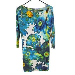 Blumarine Italian Sequin Dress S Womens Art To Wear Stretch Multicolor Artsy